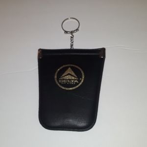 c VTG DELTA AIRLINES COIN PURSE KEY CHAIN RI…